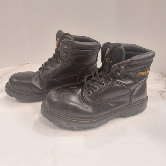 Brahma Gus Steel Toe Mens Work Leather Boots Black‎ Size 8.5EE main image 9